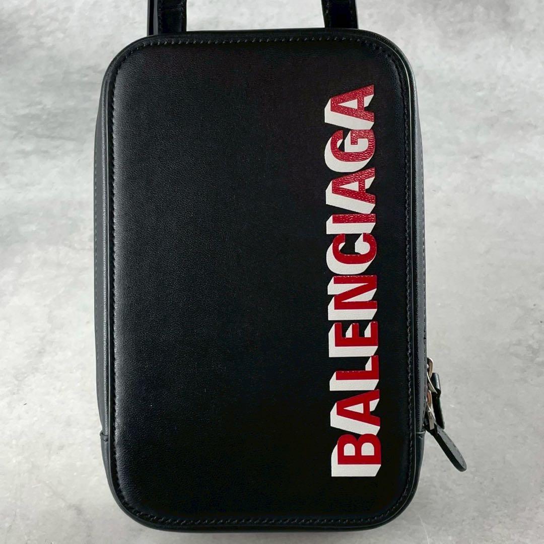 【ほぼ新品】付属品付き バレンシアガ キャッシュ ジップ フォンホルダー 肩掛け