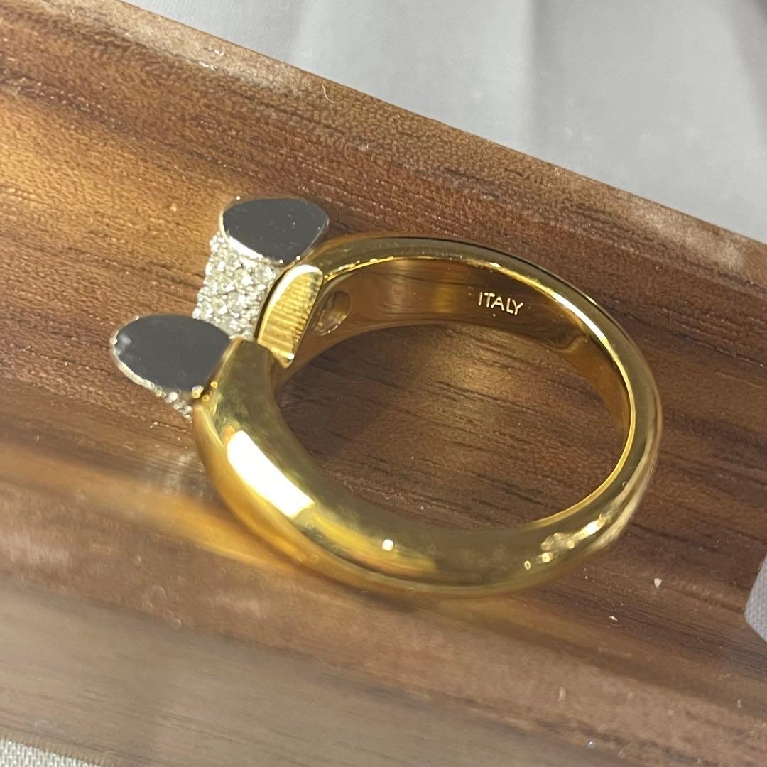 【鑑定済み】ルイヴィトン リング エセンシャルV ストラス ゴールド