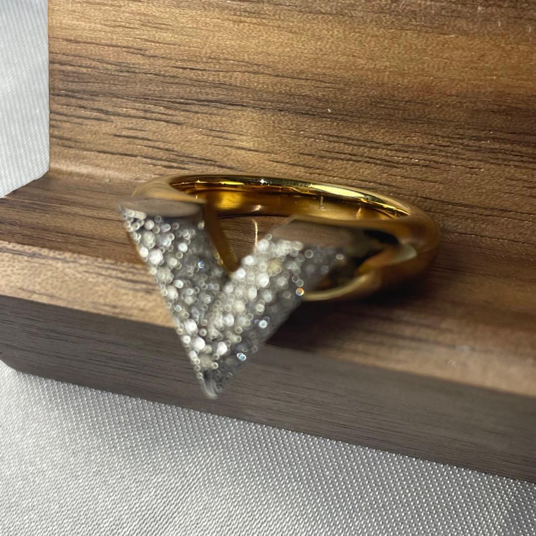 【鑑定済み】ルイヴィトン リング エセンシャルV ストラス ゴールド