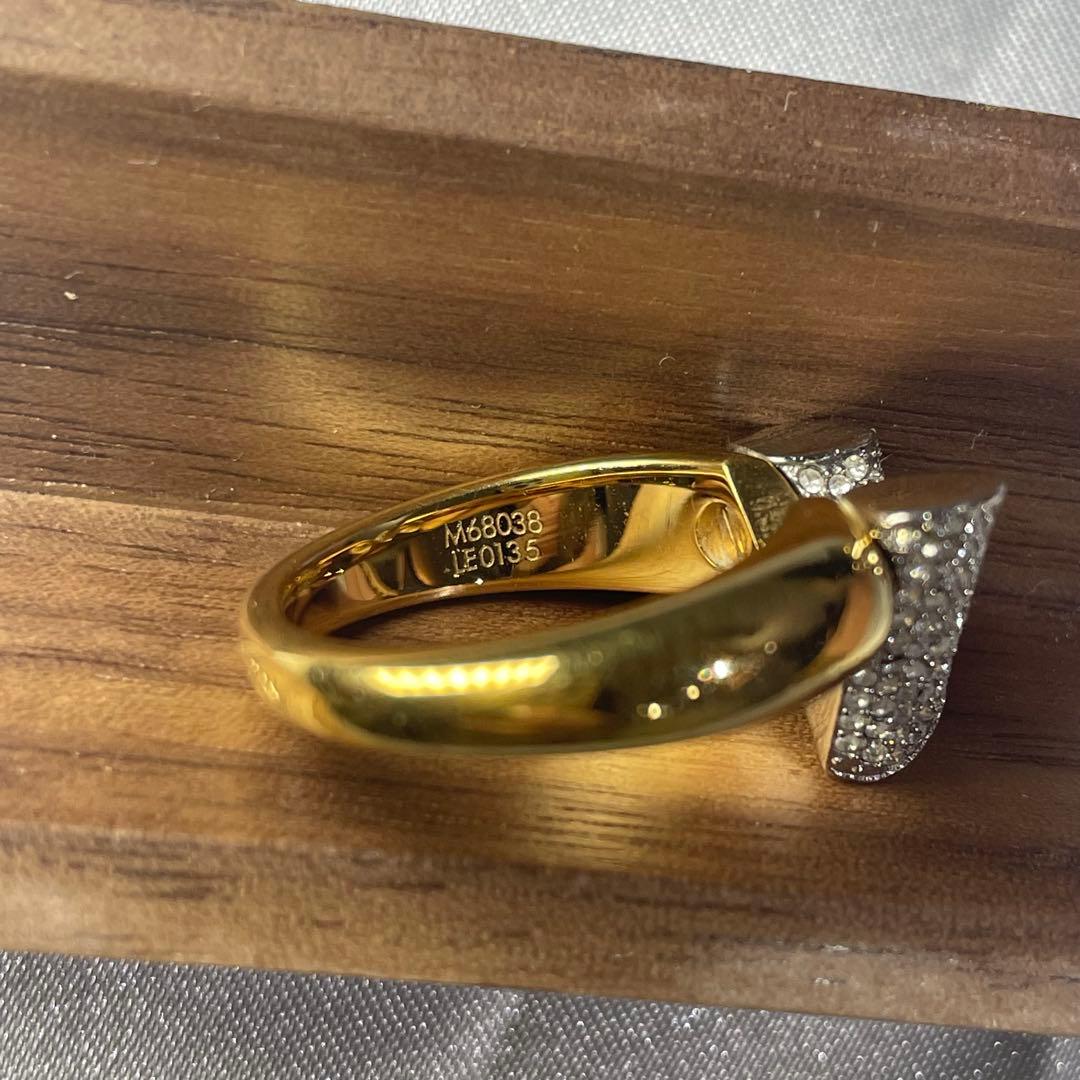 【鑑定済み】ルイヴィトン リング エセンシャルV ストラス ゴールド