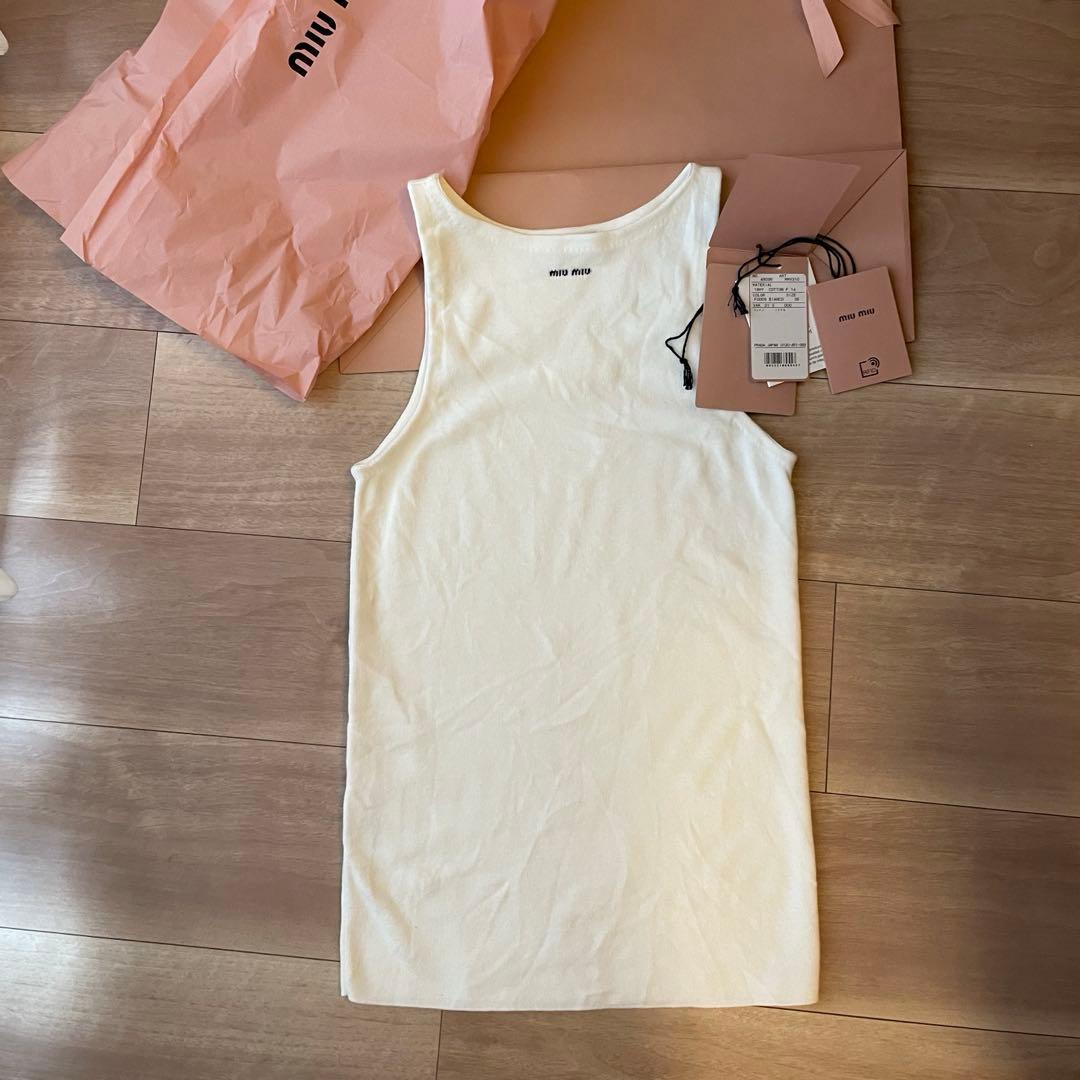 MIUMIU ミュウミュウ 2025 新作　コットンニット　トップス　36 美品