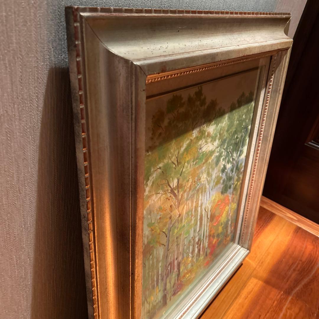 【真作保証‼️】額縁付き松村隆衛 赤城の秋　アート　アンティーク　絵画　美術品