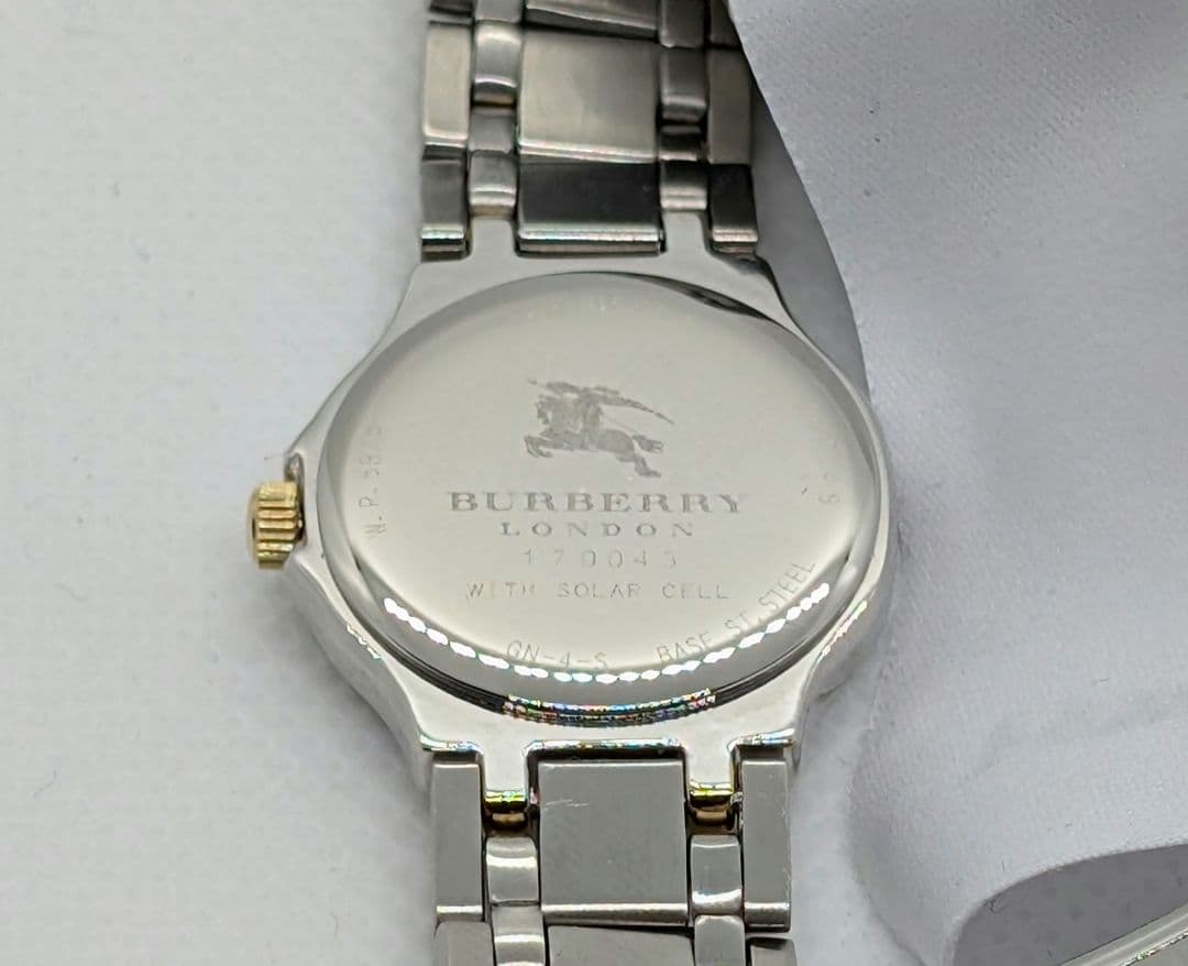 可動品】バーバリー ソーラー腕時計 レディース BURBERRY バーバリー