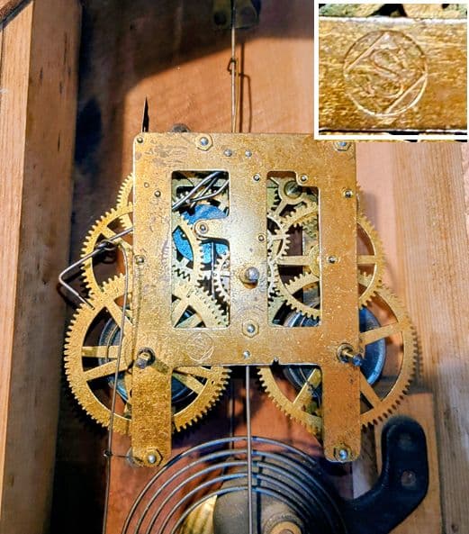 〈完動・美品〉精工舎②　NO121　十二吋グレシャム丸型ゼンマイ振り子時計