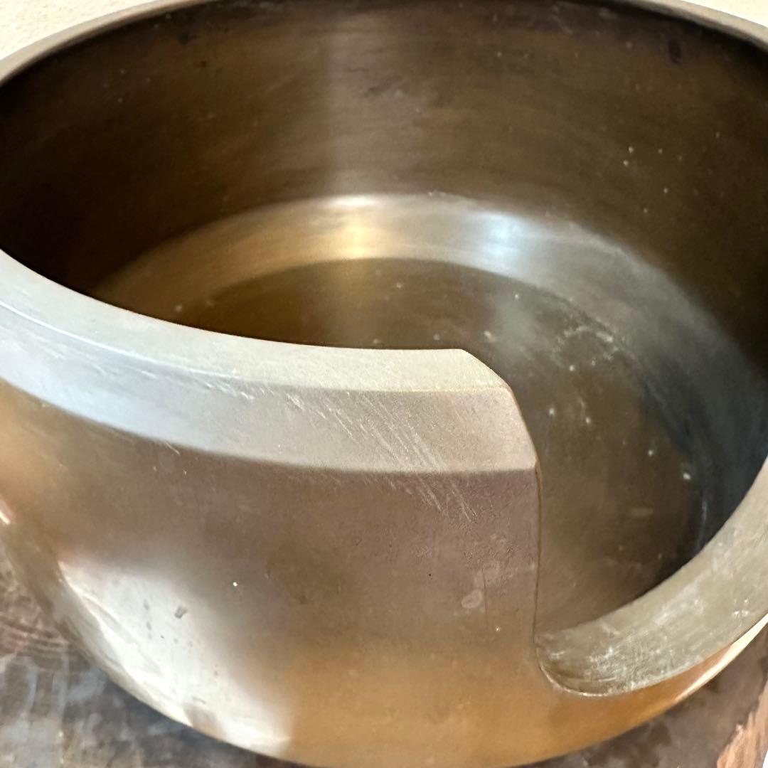 ♦︎未使用品♦︎茶道具 唐銅？面取り風炉 虫喰い 五徳 風炉 - メルカリ