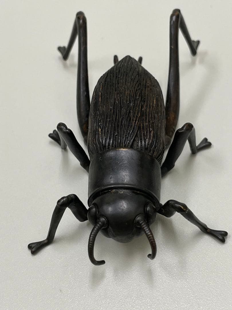 龍文堂　安の介　銅製自在蟋蟀　7cm 古物 龍文堂 安の介 銅製自在蟋蟀 7cm 古物 龍文堂 安の介 銅製