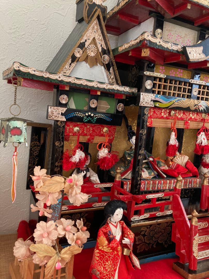 御殿雛　屋敷つき雛人形 アンティーク雛