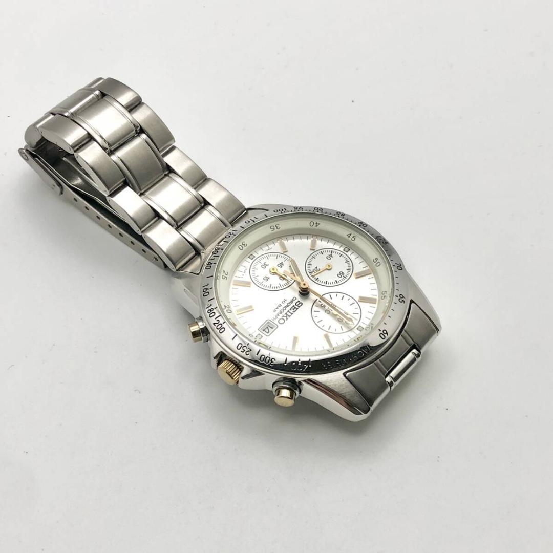 美品・稼働 SEIKO セイコー 7T92-0DW0 クロノグラフ 腕時計