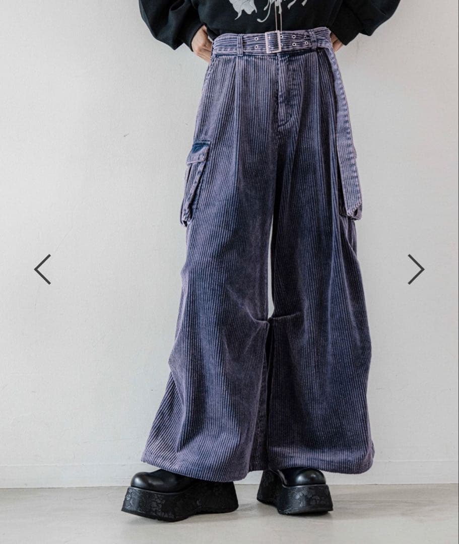 【美品】HARE ベーシックワイドカーゴパンツ