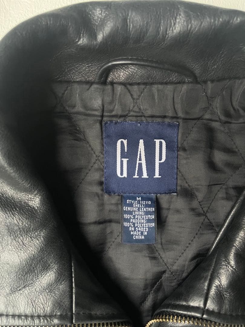 gap レザージャケット M ギャップ フルジップ old 海外企画 90s GAP