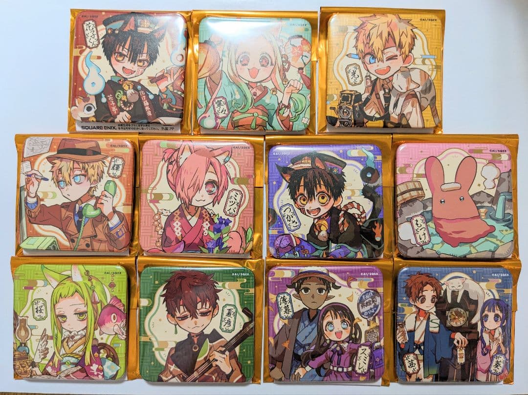 地縛少年花子くん ミュージアム 七不思議スクエア缶バッジ12点コンプリート