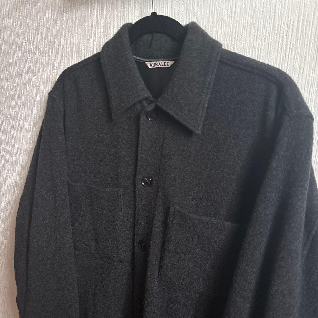 美品 オーラリー AURALEE カシミヤジャケット ウールジャケット