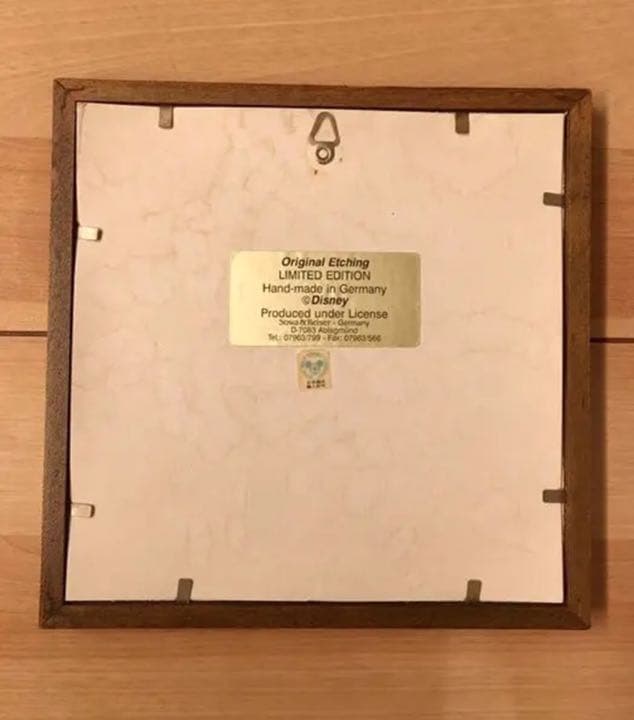 お値下げ　ディズニー ミッキー エッチング版画 限定版 シリアルno.103