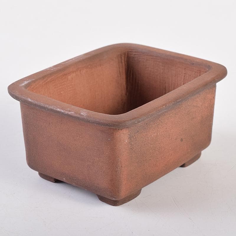 駿河山正作 紫砂 朱泥 猪刻 小さな植木鉢 盆栽鉢 V R8834