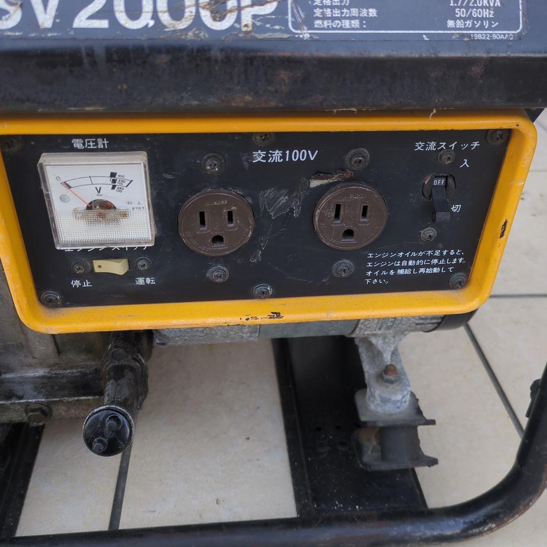 実動】スズキ 100V2000W 発電機 SV2000P