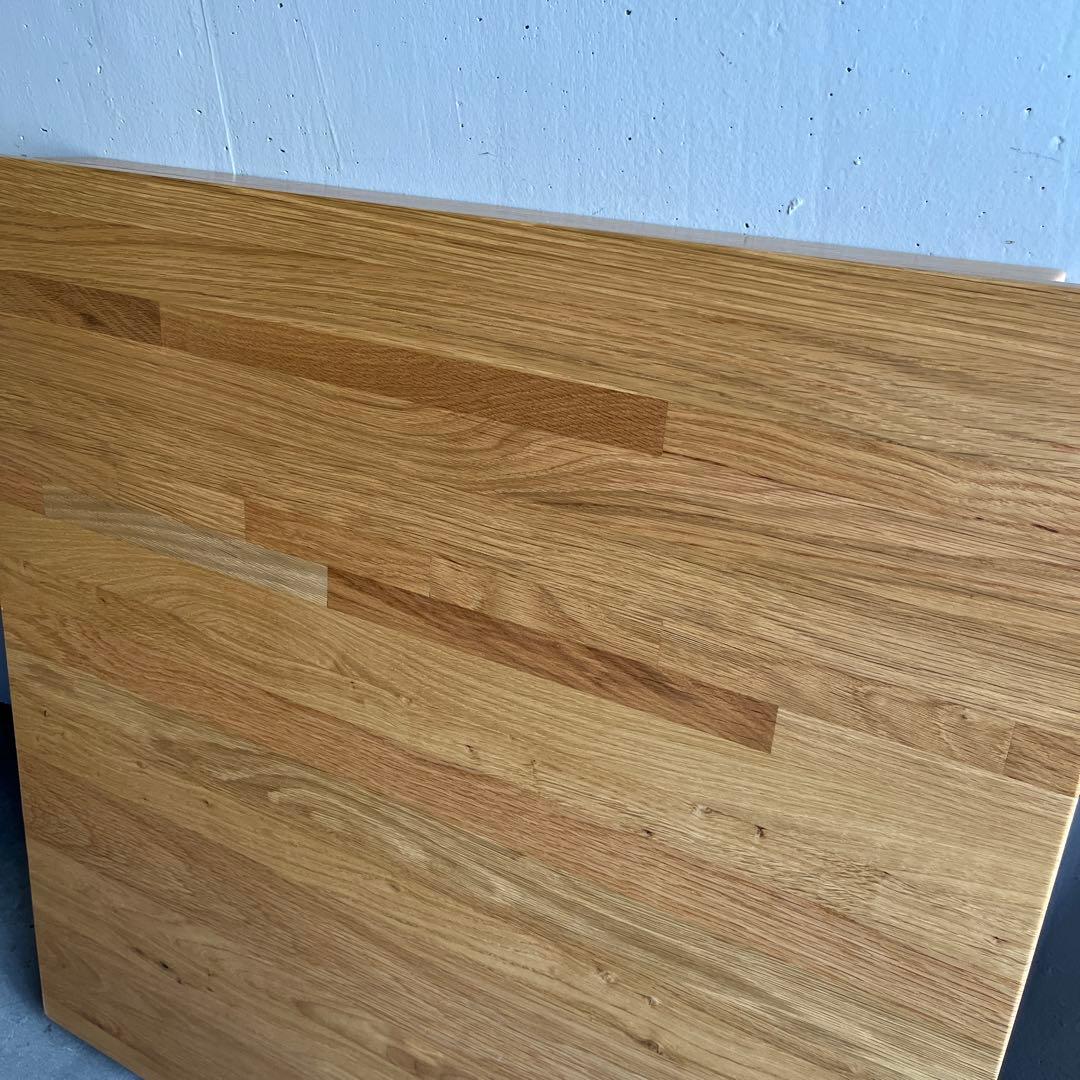 美品★無印 木製テーブル 引出付 節あり　幅８０ｃｍ・オーク材