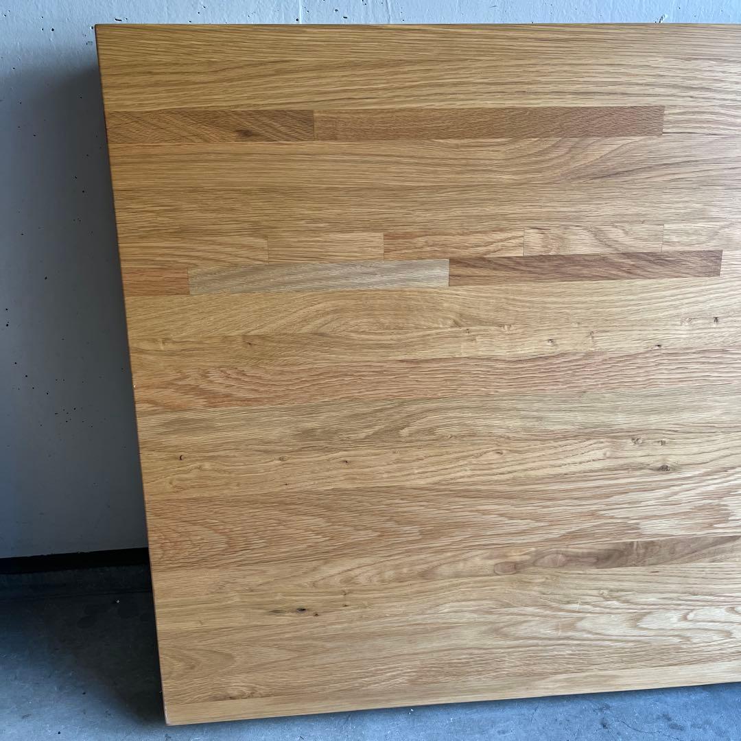 美品★無印 木製テーブル 引出付 節あり　幅８０ｃｍ・オーク材