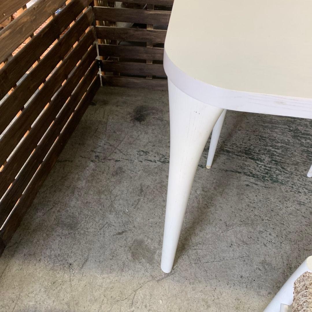 I597\" nissin 日進木工 ダイニング 5点セット ホワイト