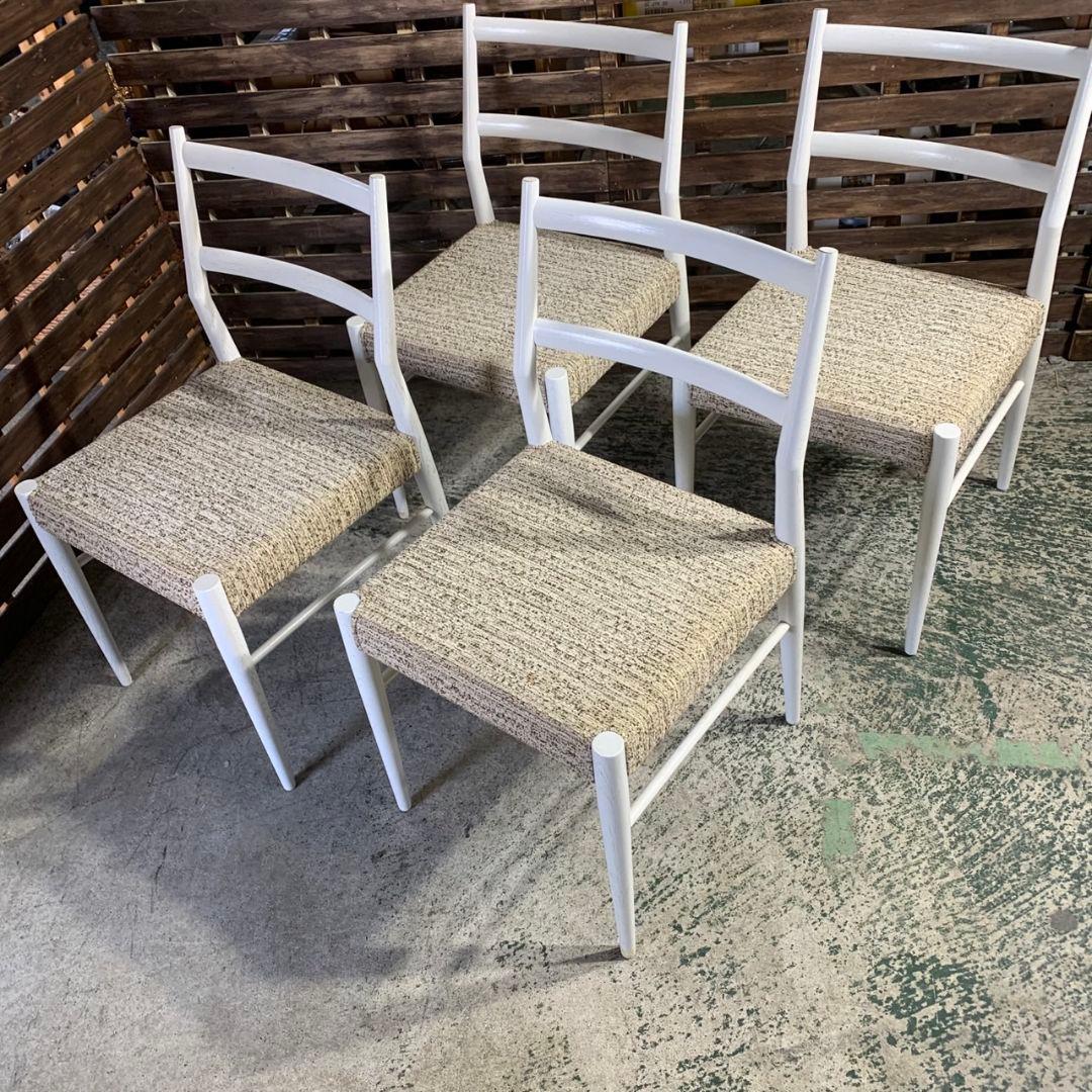 I597\" nissin 日進木工 ダイニング 5点セット ホワイト