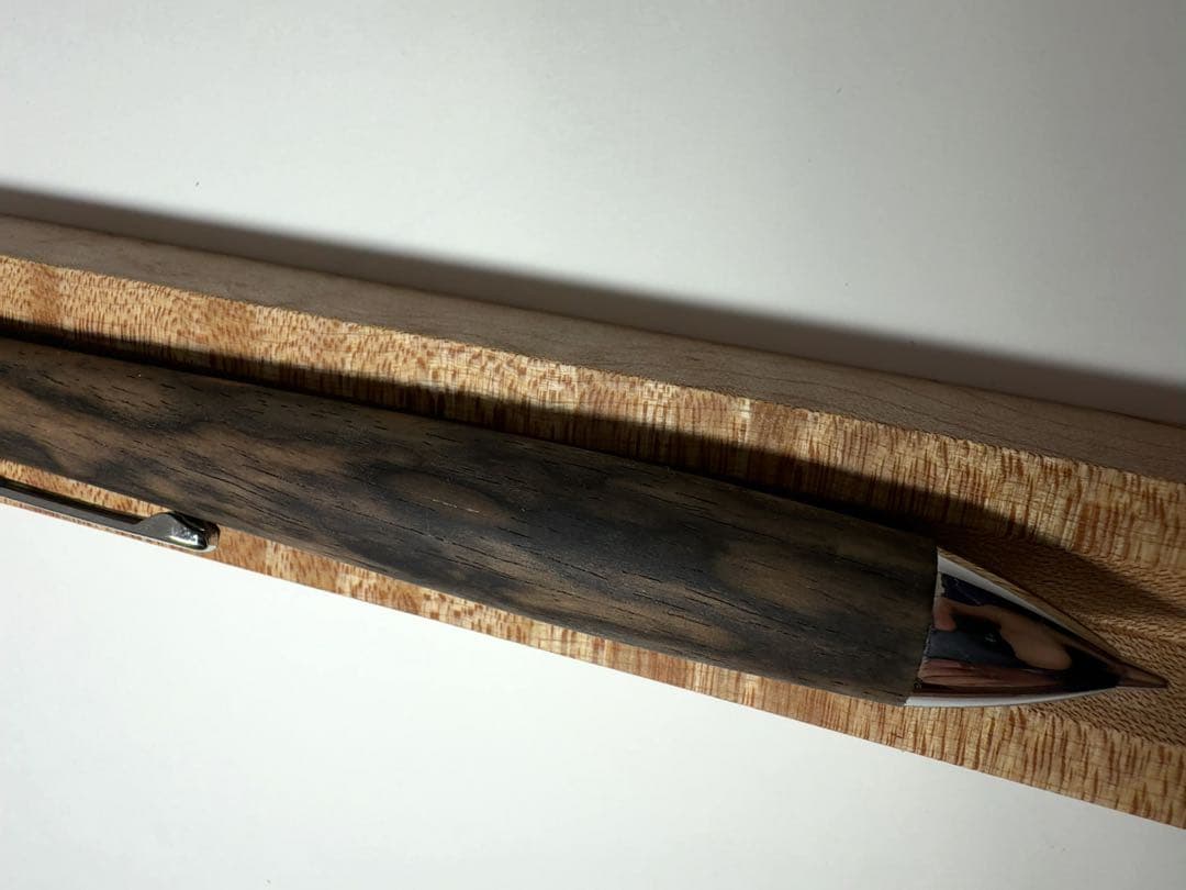 もも　工房楔　黒柿孔雀杢　トレチェーレ　ボールペン　筆記具