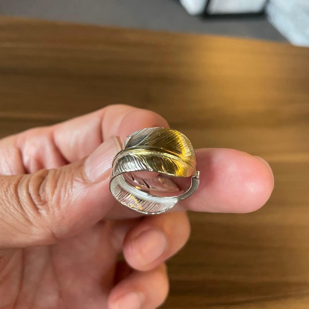 ラス1 先金 フェザー リング 指輪 アクセサリー ハンドメイド ノー
