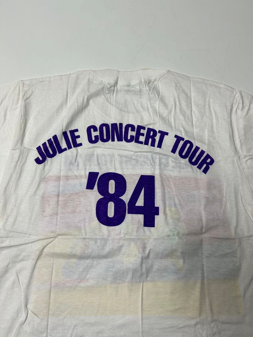HOT STAFF ジュリー コンサートツアー '84 Tシャツ ホワイト
