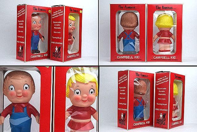 1970’ｓ Campbell KID ビンテージ ソフビ TOY 2個セット