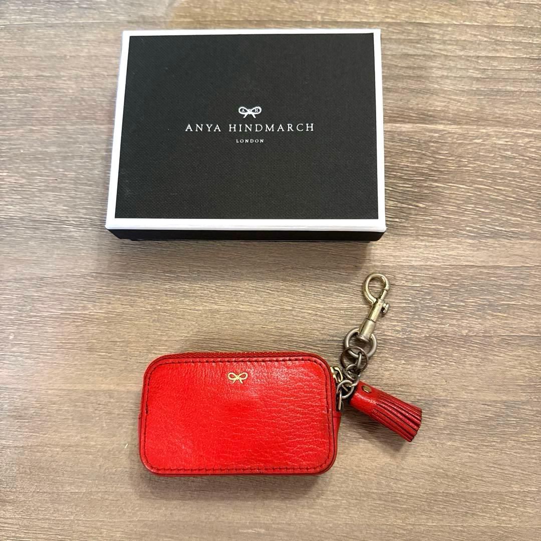 ANYA HINDMARCH レザーケース レッド