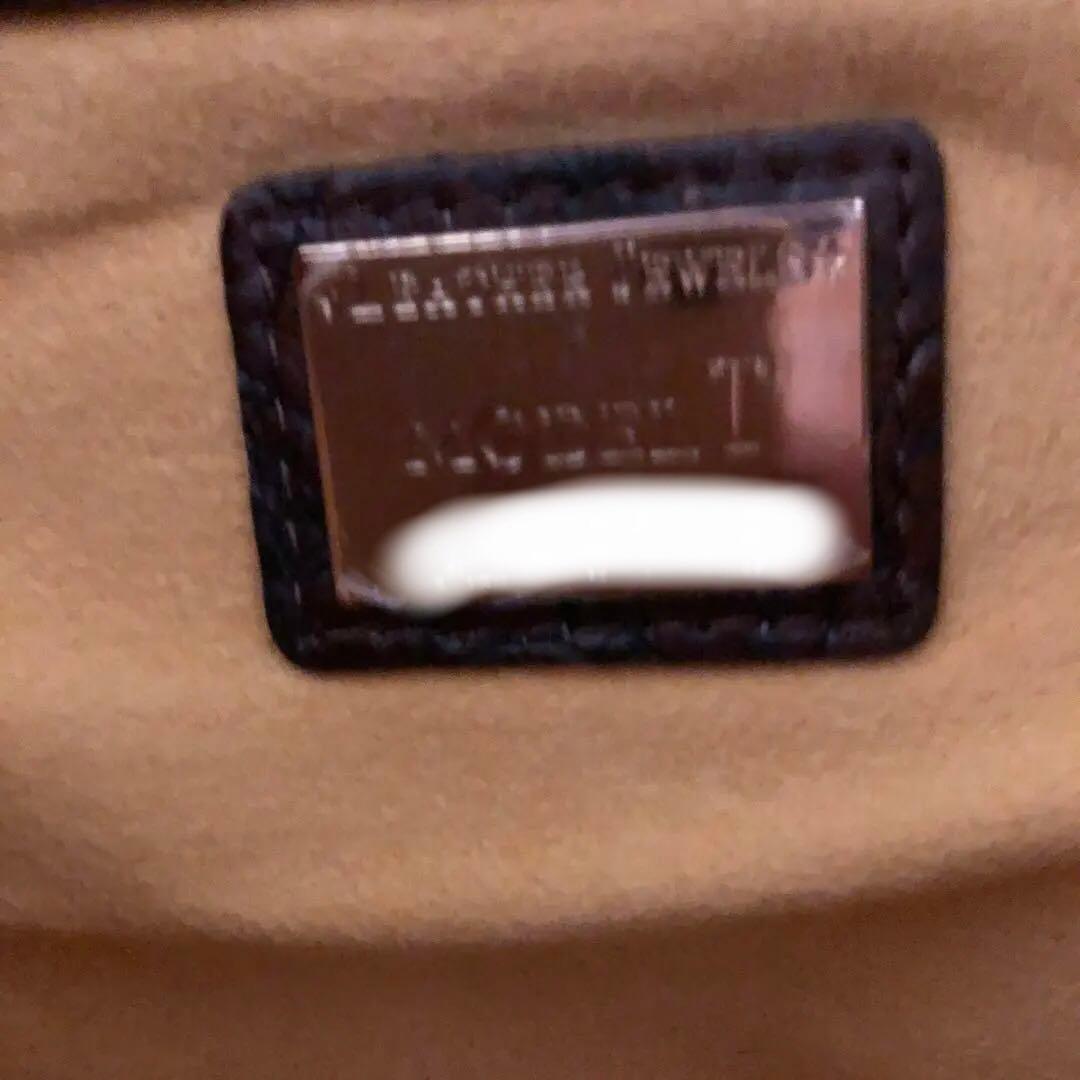 レザージュエルズ マットクロコダイル ハンドバッグ モデルT ブラウン