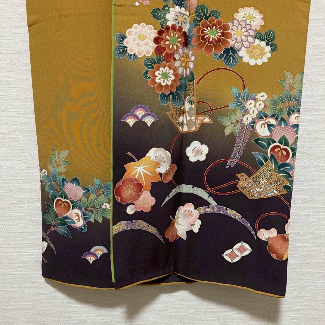 KA1932 振袖 身丈168cm 正絹 着物 成人式 トールサイズ