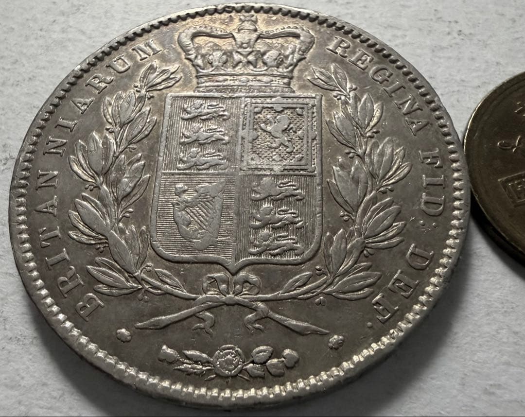 S*y様 1845年 英国ヴィクトリア 女王 クラウン銀貨