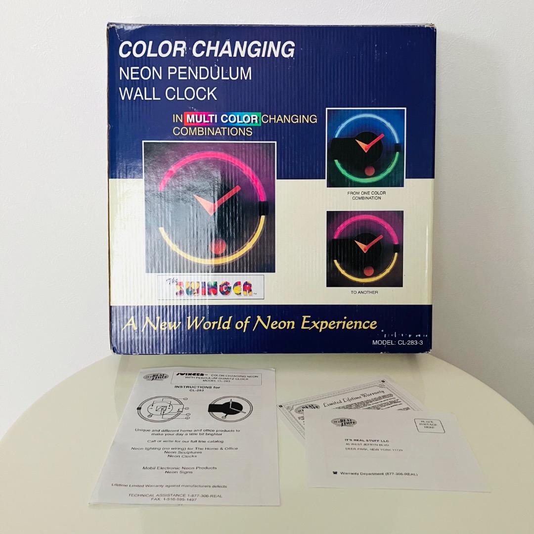 ポストモダン ネオンクロック アメリカン・トイ 振り子時計 掛け時計