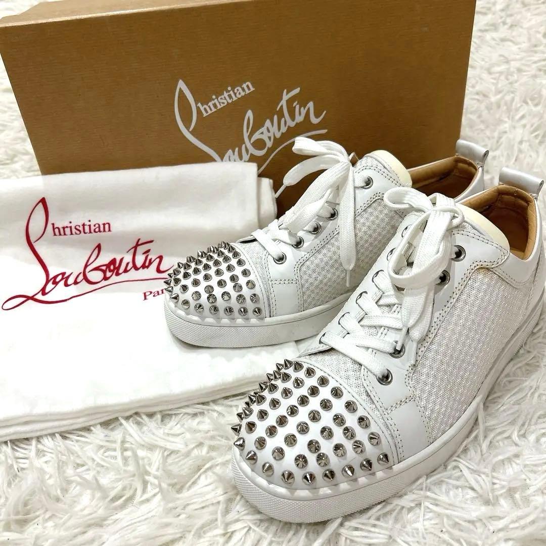 クリスチャンルブタンスニーカー保存袋ありホワイトサイズ25.5㎝