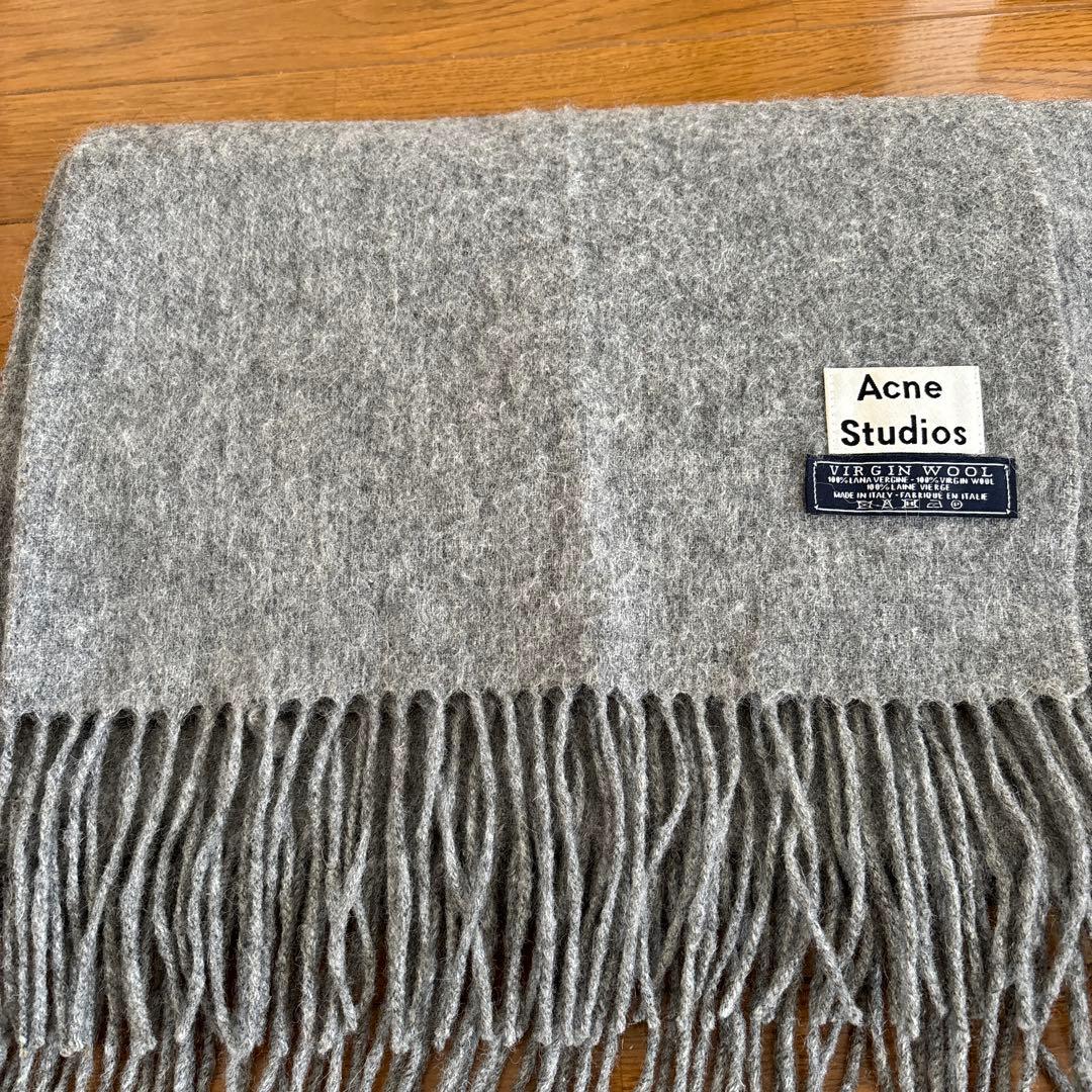 Acne Studios グレー マフラー バージンウール - メルカリ