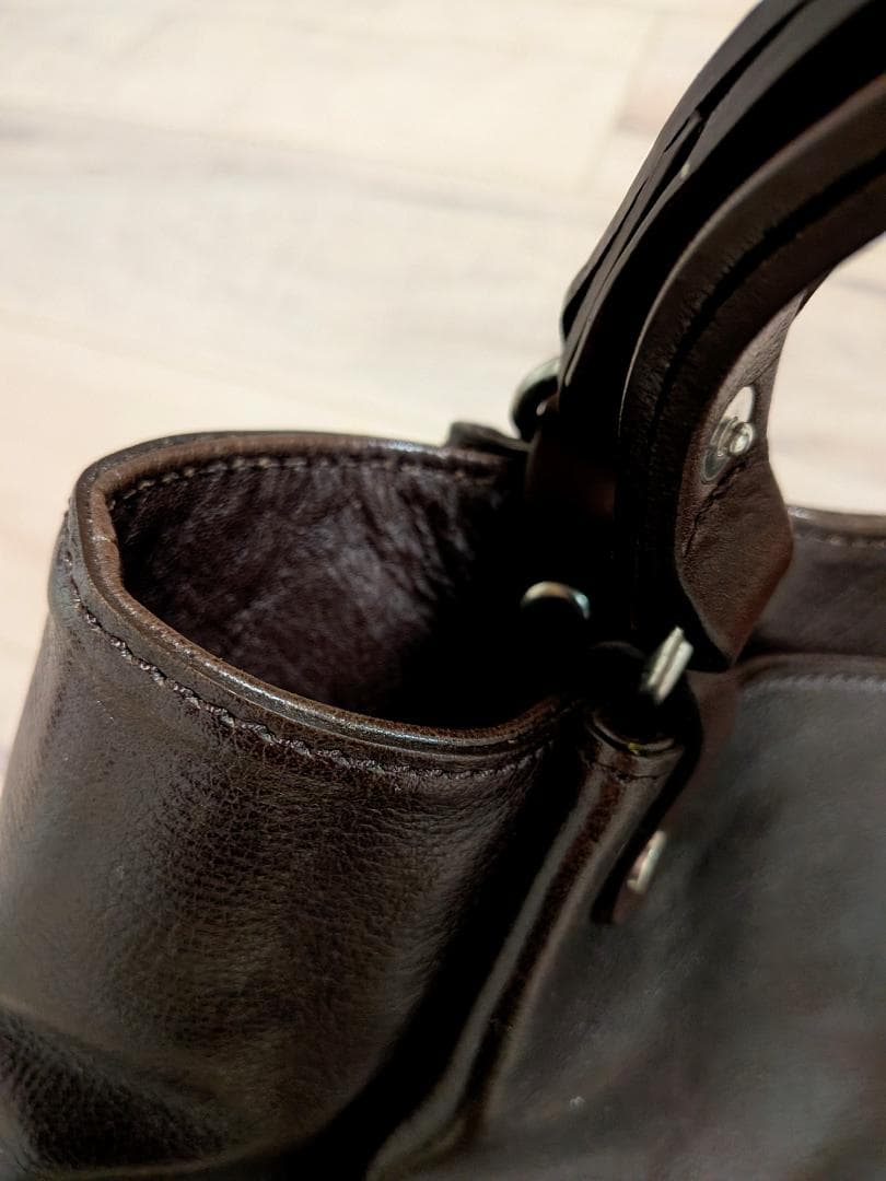 beau dessin(ボーデッサン) ダークブラウンA4レザービジネスバッグ