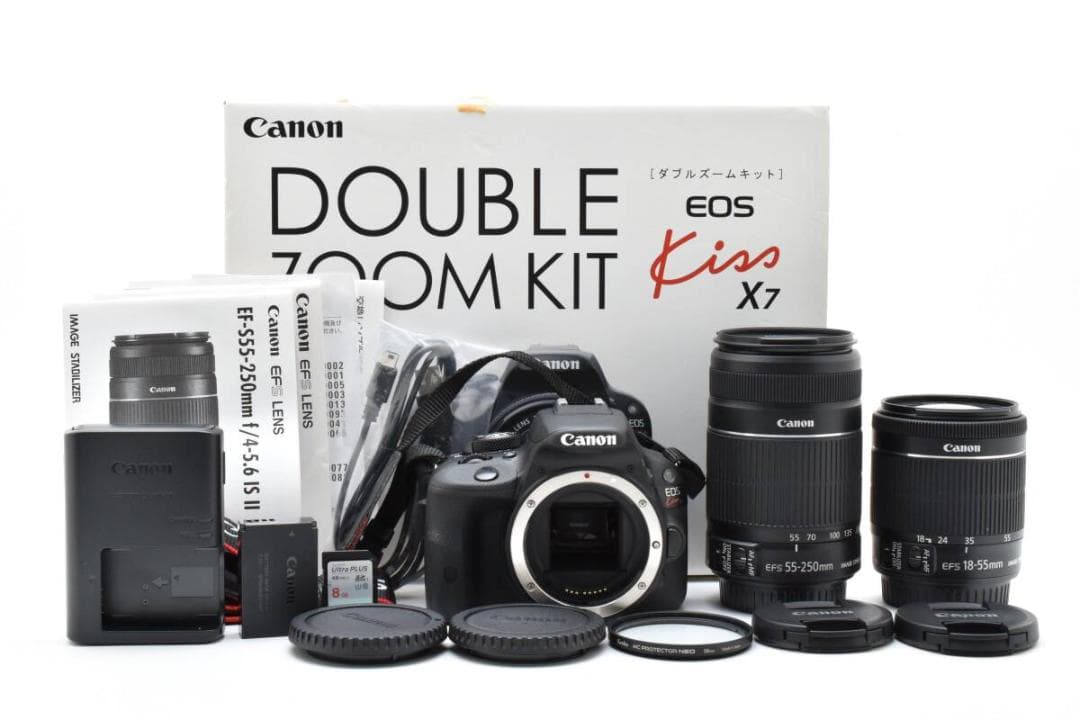 ★極上品★ CANON EOS Kiss X7 ダブルズームキット 元箱付属 CANON EOS Kiss X7 ダブルズームキット 価格比較 - 価格.com