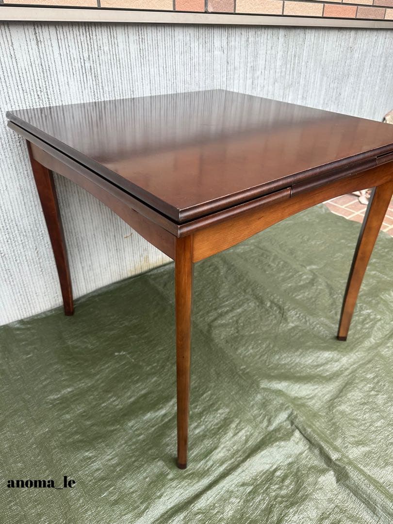 【ダイニングテーブル】神戸洋家具　メープル不二家　伸長式　クラシックモダン◎