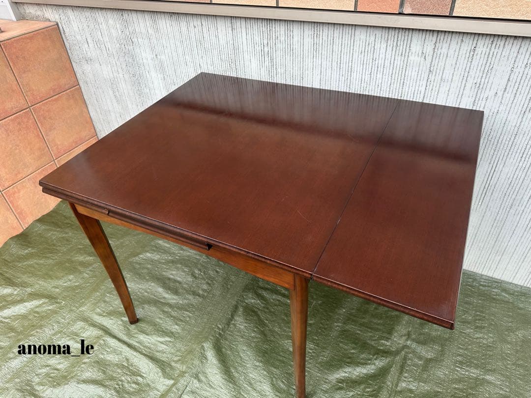 【ダイニングテーブル】神戸洋家具　メープル不二家　伸長式　クラシックモダン◎