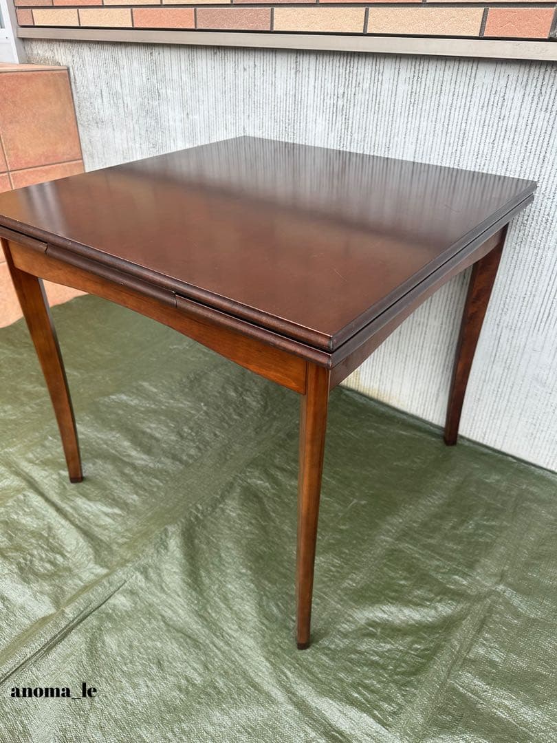 【ダイニングテーブル】神戸洋家具　メープル不二家　伸長式　クラシックモダン◎