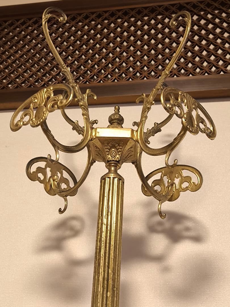 アンティーク 真鍮コートスタンド ポールハンガー クラシック イタリア製