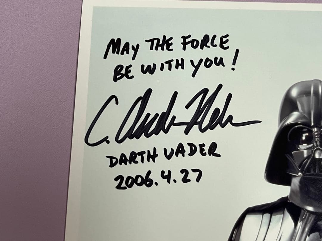 スターウォーズ 直筆サイン ダース・ベイダー C.アンドリュー