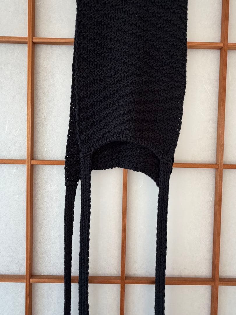 クリスヴァンアッシュ ストール ベルト 編み込み リブ ロング