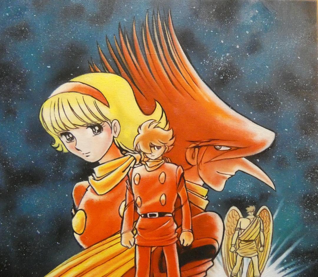 絵画　額付き　石ノ森章太郎　 F6 【　人物　】手描き