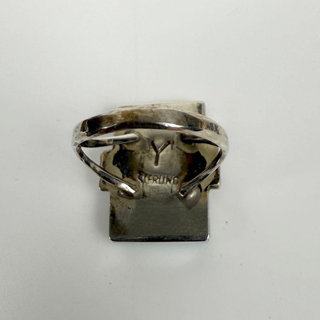 ZUNI ズニ族 マルチカラー インレイシルバーリング 刻印あり