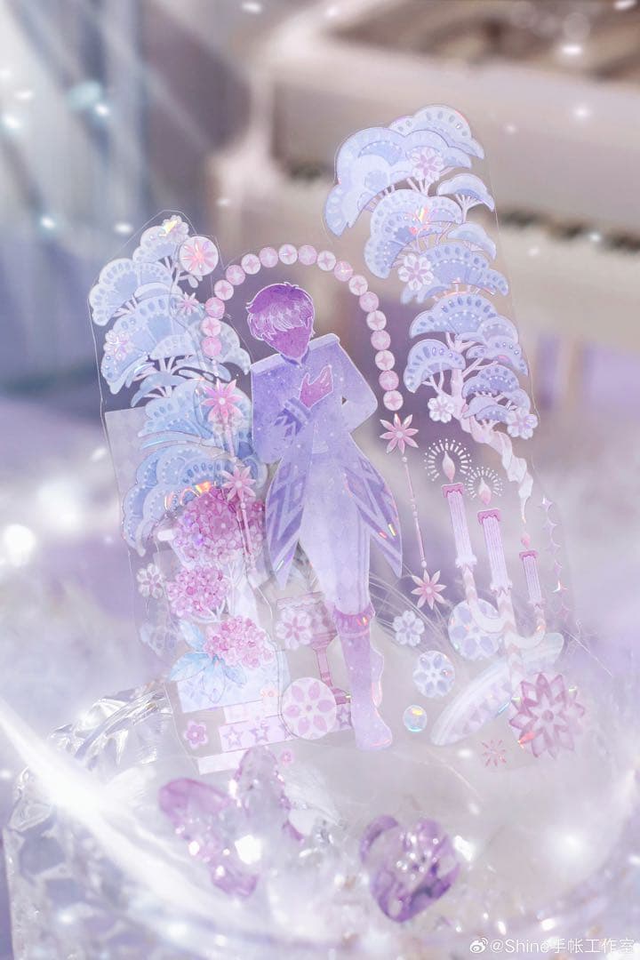 【8890】海外　マステ　3/5/巻　貝殻光マスキングテープ　舞踏会　装飾系