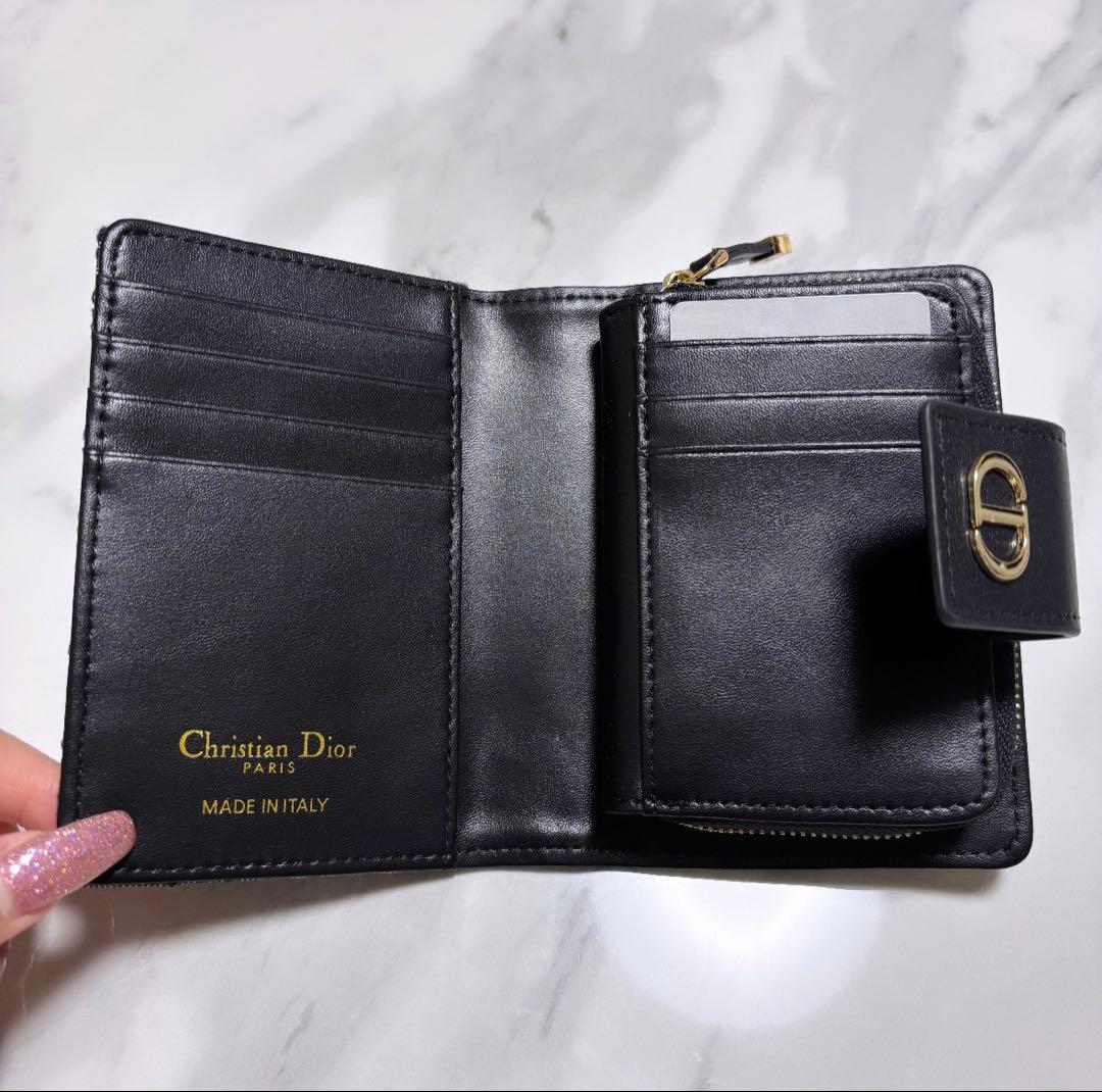 【✨新品未使用✨】Dior 二つ折り財布 ネイビー/ブラック 新品未使用