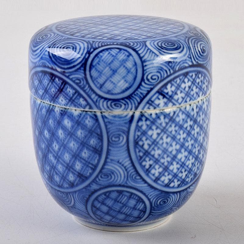 茶道具 陶佳造 染付 渦文 棗 共箱 V 8753 - メルカリ