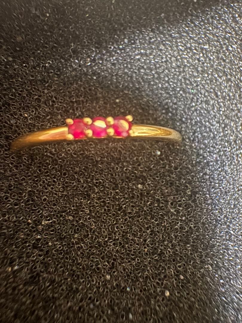 【セール】オレフィーチェOrefice K18ルビーハンナリング 4号 箱要相談