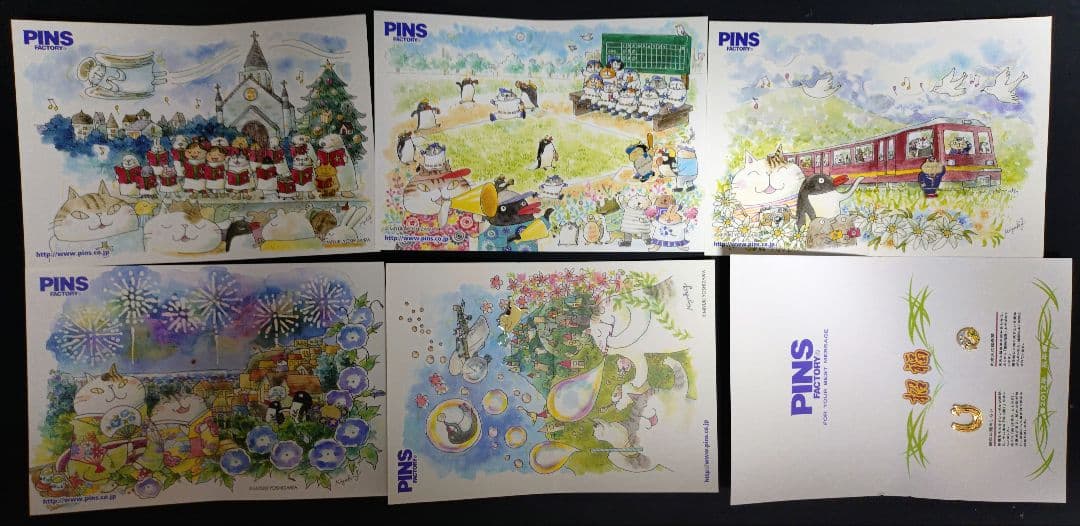 ピンズファクトリー 猫のピンズ 台紙付き 12枚13個 Memories Card, ※試作品
