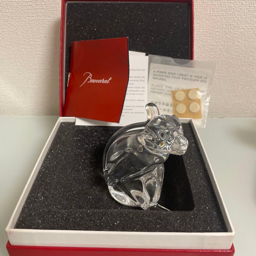 バカラ サル 猿 干支 申年 動物 置物 クリスタル